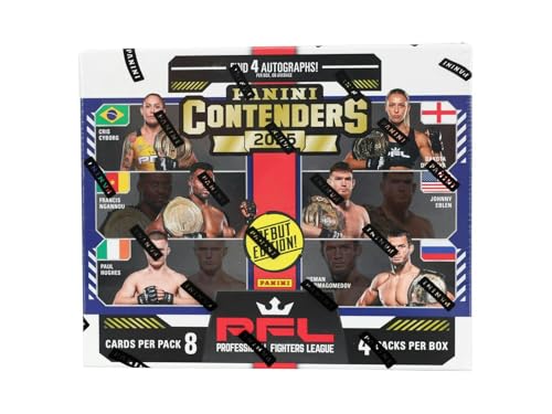 2025 Panini Contenders Professional Fighters League PFL Hobby-Sammelkartenbox (vier Autogramme pro Hobbybox) von Panini