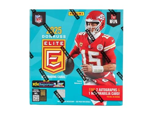 2025 Panini Donruss Elite-Fußball-Hobby-Sammelkartenbox (zwei Autogramme + 1 Erinnerungsstückkarte pro Hobby-Box) von Panini