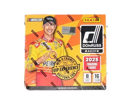 2025 Panini Donruss Racing Hobby-Sammelkartenbox (3 Autogramm- oder Erinnerungskarten pro Hobbybox) von Panini