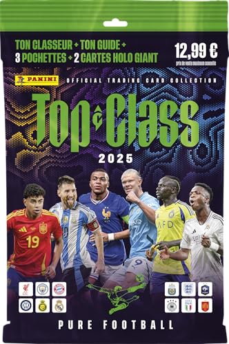 PANINI FIFA Top Class 2025 Trading Cards Starter-Pack 1 Ordner + 1 Magazin + 3 Hüllen + 2 Holo Giants von Panini
