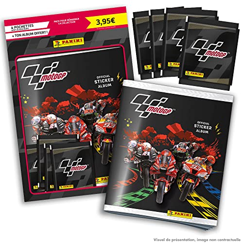 Panini 004537SPCFGD Moto GP Sticker 4 Taschen + Album gratis von Panini