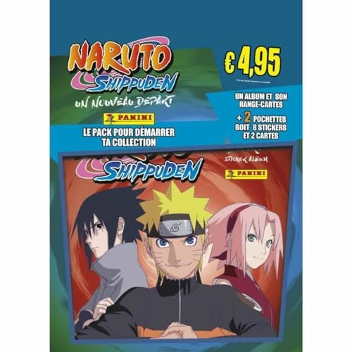 Panini Naruto Shippuden 2 - EIN Neuer Start Album + Kartenbereich + 2 Taschen, Mehrfarbig, 004628SPCFGD von Panini