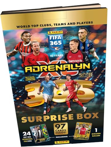 Panini FIFA 365 2025 Adrenalyn XL - 1x Adventskalender je 24x Booster Packs + 24 International Star Cards + 1 Golden Baller von Generisch