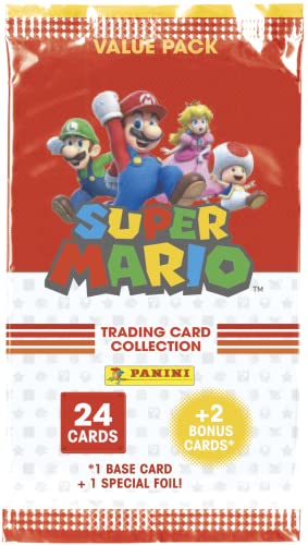 Panini Super Mario Trading Cards Fat Pack mit 24 Karten + 2 Bonuskarten von Panini