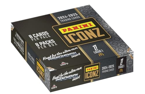Panini ICONZ Trading Cards Ligue 1, Box mit 8 Hüllen (8 Karten pro Hülle) von Panini