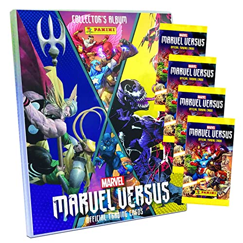 Panini Marvel Versus Karten - Trading Cards - Sammelkarten - 1 Sammelmappe + 4 Booster von Panini