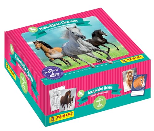 Panini Merveilleux Chevaux Trading Cards Box mit 24 Hüllen, 005011BOX24F von Panini