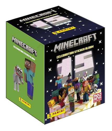 Panini Minecraft 004739BOX36F 3 Aufkleber 15EME Birthday Box mit 36 Taschen von Panini