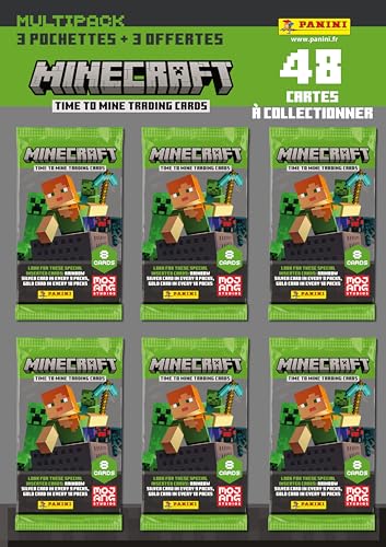 Panini Minecraft 2 Trading Cards Pack 3 gekaufte Hüllen + 3 gratis, 004311SPEF, Grün von Panini
