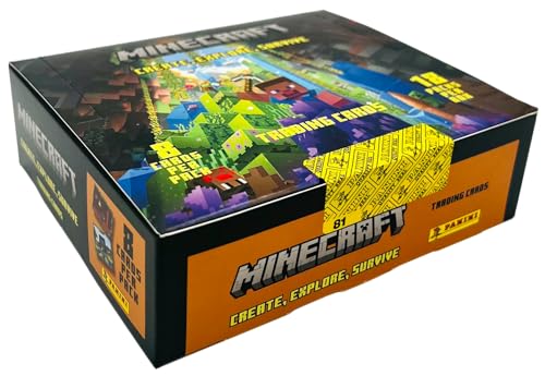 Panini Minecraft Sammelkarten - Create, Explore, Survive - Trading Cards (Box mit 18 Packs) von Panini