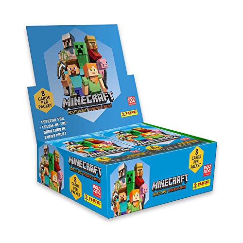 Panini Minecraft Trading Cards - Box mit 18 Tüten mit je 8 Karten zum Sammeln und Tauschen von Panini
