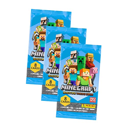 Panini Minecraft Trading Cards - Sammelkarten Adventure Serie 1 - Karten Auswahl (3 Booster) von Panini