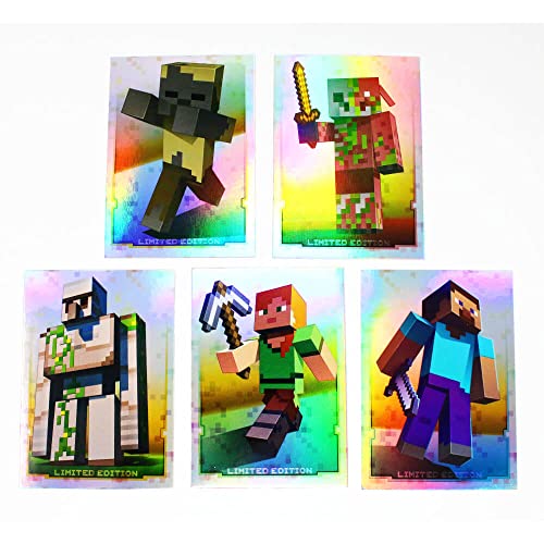 Panini Minecraft Trading Cards - Sammelkarten Adventure Serie 1 - Karten Auswahl (5 Holo Limited Edition Karten) von Panini