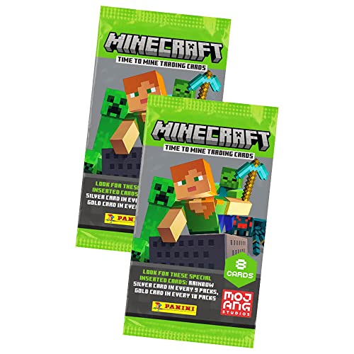 Panini Minecraft Trading Cards - Sammelkarten Time to Mine - Karten Auswahl (2 Booster) von Panini