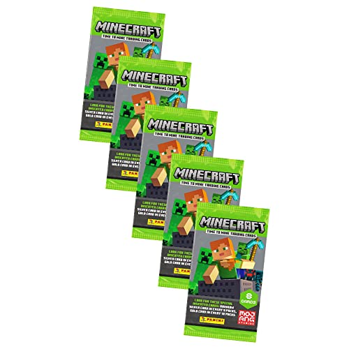 Panini Minecraft Trading Cards - Sammelkarten Time to Mine - Karten Auswahl (5 Booster) von Panini