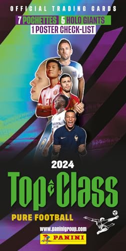 Panini Top Class FIFA 2024 Trading Cards Blaster Box 7 Hüllen + 5 Holo Karten Giants + 1 Poster, 004892BBOXFC von Panini