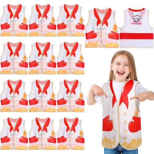 Panitay 12 Stück Weste für Jungen und Mädchen, Cosplay-Party-Kostüm für Jungen und Mädchen (Chef) von Panitay