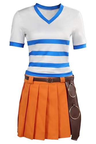 Panjue Anime Nami Outfits Halloween Anzug Nami Kleid Cosplay Kostüm Damen S von Panjue