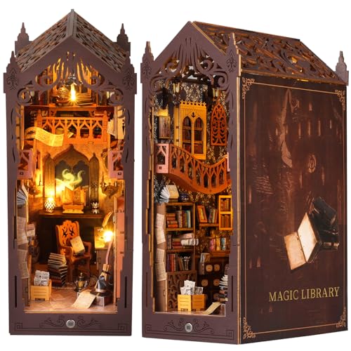 Book Nook DIY Kit Holz Puppenhaus Set 3D Puzzle Buchstützen aus Holz Buch Ecke Miniatur Magische Welt Haus & Puppenhaus für Jugendliche und Erwachsene Book Nook DIY Kit Holz Puppenhaus Set 3D Puzzle Buchstützen aus Holz Buch Ecke Miniatur Magische Welt Haus & Puppenhaus für Jugendliche und Erwachsene von Panngu