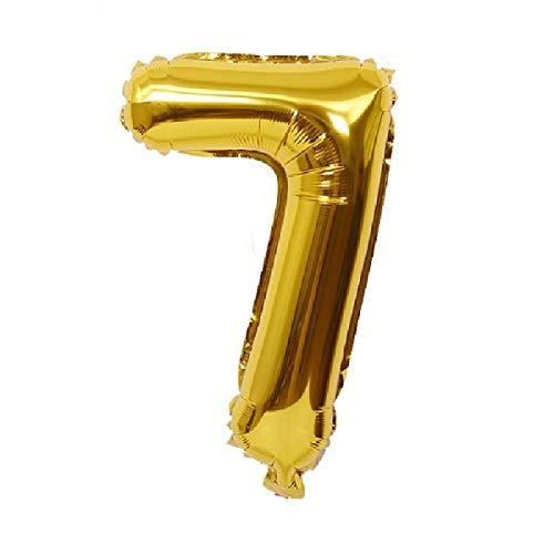 Pannu Design Riesige Folienballons mit Zahlen, 0 bis 9, Helium- und Luftunterstützung, Mylar-Aluminium, Zahlenballons für Geburtstagsfeiern, 101,6 cm (40 Zoll), goldfarben von Pannu Design