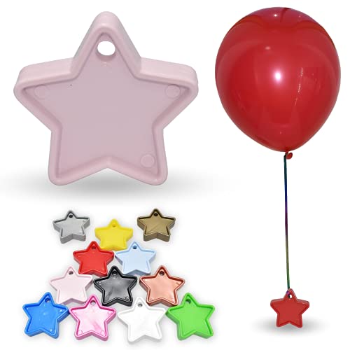 Pannu Design | SchwerlastGewichte in Sternform für Heliumballons | Packungen mit 5, 10 und 25 Stück | Mehrfarbige Gewichte für GeburtstagspartyDekoration, Babyparty und Jubiläum (Packung mit 5 von Pannu Design