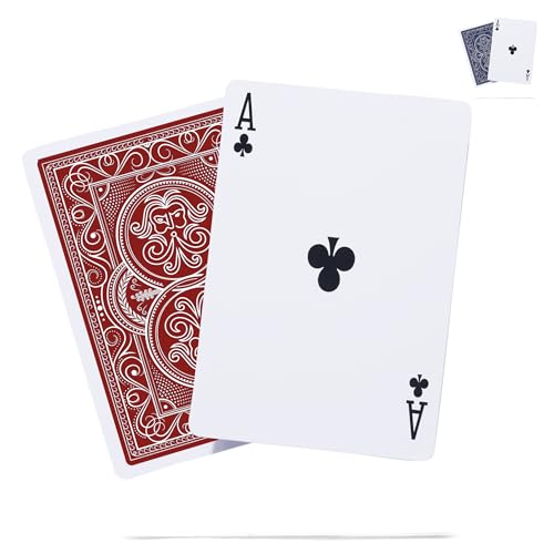 Pantheon Playing Cards Strapazierfähiger, robuster Kartenstapel, ideal für den Außenbereich | Windresistente, wasserdichte Spielkarten | Robuste Pokerkarten aus dickem Kunststoff (Rot) von Pantheon Playing Cards