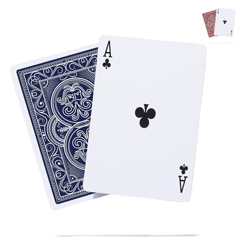 Wind-Resistant Durable Playing Cards Waterproof Deck of Cards, Plastic Protected Poker Cards, Extra Built-in Layers for Long Lasting Protection, Complete Standard Set with Blanks (Blue) von Pantheon Playing Cards