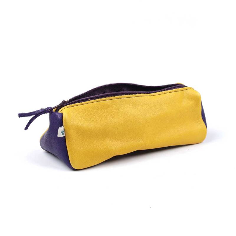 Pantolinos - Federmäppchen Leder lila-gelb Pantolinos - Federmäppchen Leder lila-gelb von Pantolinos