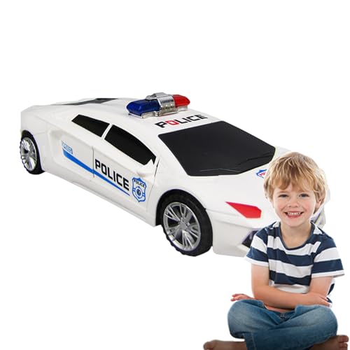 Paodduk Dringendes Autospielzeug, Rettungsautospielzeug | Stunt-Spielzeugauto Kinderautos,Lernspielzeug für Kleinkinder mit Projektionslicht und Ton, 360-Grad-Drehung, dringendes Spielzeugfahrzeug von Paodduk