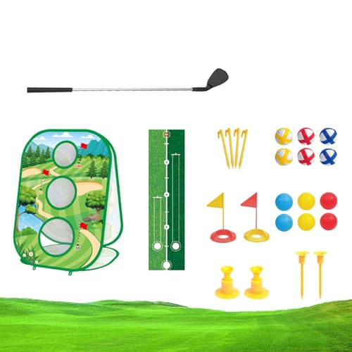 Paodduk Golfspielzeug-Set, Kinder-Golfschläger-Set - Golf-Übungsset - Golfball-Spielset, Golf-Putting-Spiel, Sport-Outdoor-Spielzeug, Golfspiel für Outdoor-Spaß von Paodduk