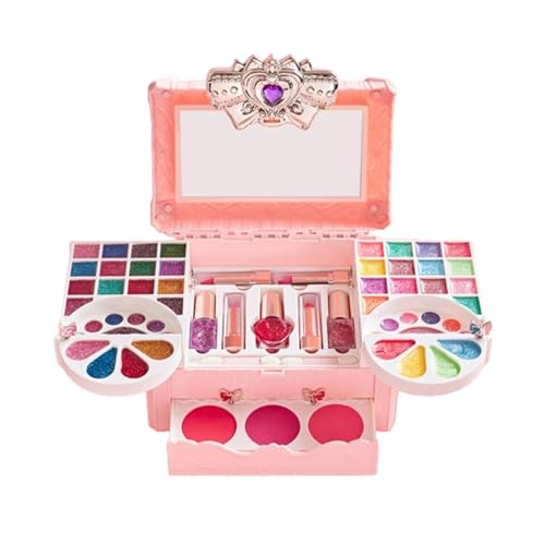 Paodduk Kinder-Make-up-Set,Kinder-Make-up-Set - Rollenspiel-Make-up-Schönheitsset | Kreatives, neuartiges, waschbares Mädchen-Make-up-Set für Urlaub, Spiel-Make-up, Geburtstag von Paodduk