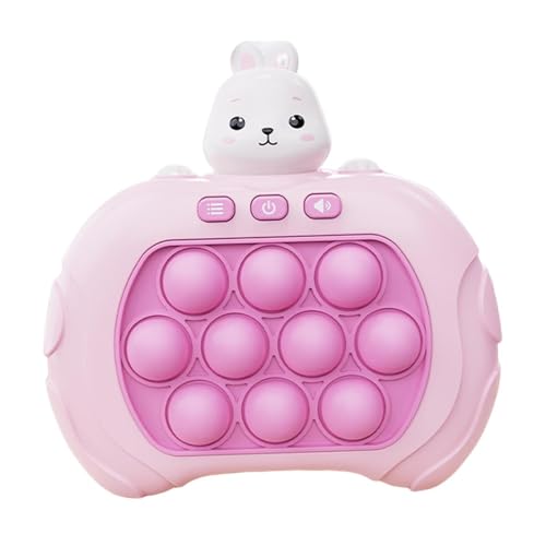 Quick Push Spiel Maschine Pop-It Spiel Light Up Push Bubble Pop Puzzle Spiel Pop Elektronisches Spiel Light Up Pattern Popping Spiele Pop Game Sensorisches Zappelspielzeug(Bunny) von Paodduk