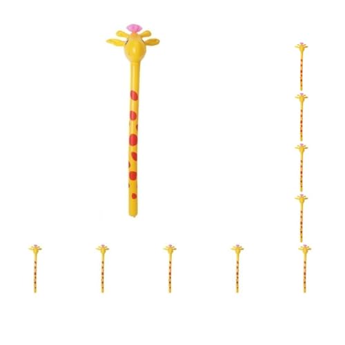 10 Set 122 cm Giraffe Stick Aufblasbares Spielzeug Party Favor Gelb und Rot, Stil 2 von Paowsietiviity