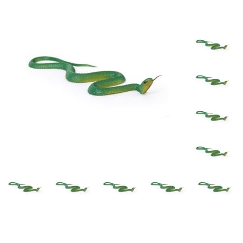 10 Set Gummischlange Pretend Trick Spielzeug Garten Requisiten Grün von Paowsietiviity
