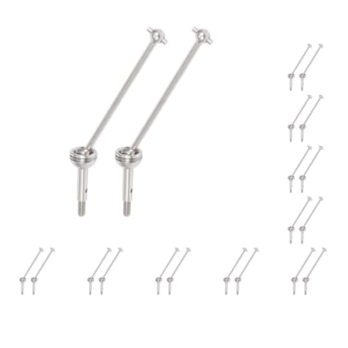 10 Set Metallteile passend für WLtoys 144001 2 Stück vordere Antriebswelle von Paowsietiviity