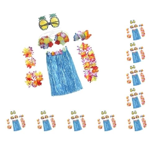 10er-Set Hawaii-Grasrock-Requisiten, Ankleiden, Ornament, Partyzubehör, exquisite Mode, Damenkostüm, Requisite, Bekleidungszubehör, Stil 13 von Paowsietiviity