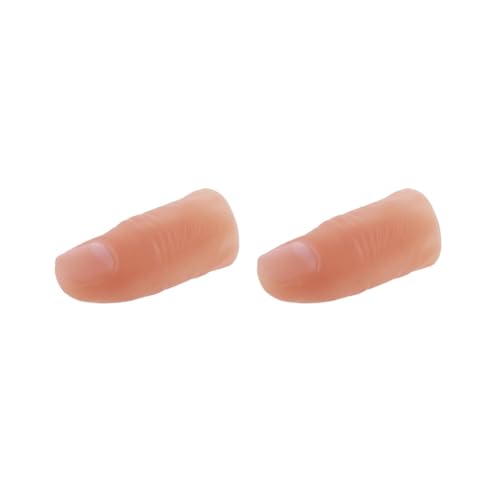 2 Set Magic Thumb Tip Trick Rubber Close Up Vanish Appearing Finger Soft Small von Paowsietiviity