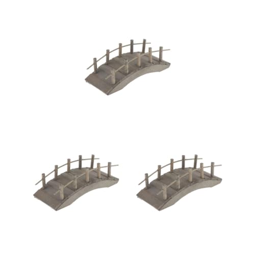 3 Set 1/12 Puppenhaus Miniatur Bogen Brücke Modell für Feengarten Zubehör Klein, Klein 10cm von Paowsietiviity