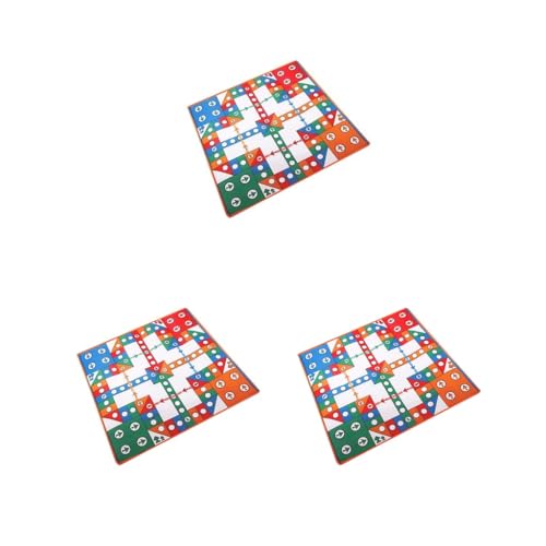 3 Set Flying Chess Carpet Practical Airplane Flying Chess Carpet Educational Ludo Blanket Lightweight Multi-color Table Mat for Children von Paowsietiviity