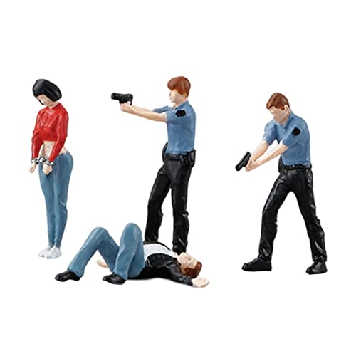4 Stücke 1/64 Cops Figur Modell Film Requisiten Mikro-Landschaft Miniatur-Szenen, 1/64 4 Person Polizei Räuber 4 Stücke 1/64 Cops Figur Modell Film Requisiten Mikro-Landschaft Miniatur-Szenen, 1/64 4 Person Polizei Räuber von Paowsietiviity