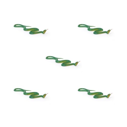 5 Set Gummischlange Pretend Trick Spielzeug Garten Requisiten Grün von Paowsietiviity