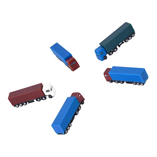 5 Stück Lackierte Modellautos LKW Gebäude Zug Layout Maßstab N Z (1 bis 200) von Paowsietiviity