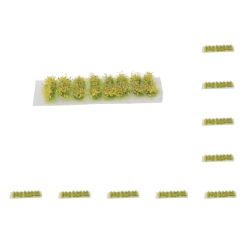 Paowsietiviity 10 Set Miniatur Blume Vegetation Gruppen Militär Modell Bühne DIY Material Gelb von Paowsietiviity