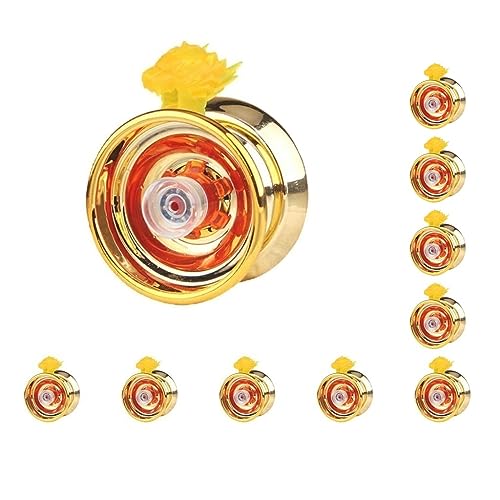 Paowsietiviity 10 Set Professional Yoyo Saiten Zubehör Basic Trick für Kinder Erwachsene Gold, 5,7 x 5,7 x 4,1 cm Paowsietiviity 10 Set Professional Yoyo Saiten Zubehör Basic Trick für Kinder Erwachsene Gold, 5,7 x 5,7 x 4,1 cm von Paowsietiviity