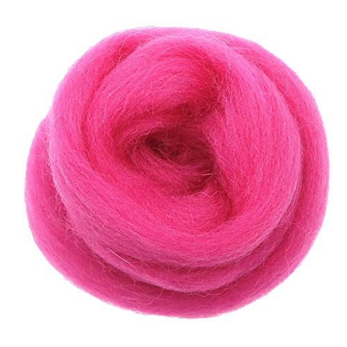 Paowsietiviity 10 g handgemachte Wolle Top Fiber Roving für Nadelfilzmaterialien Rosenrot von Paowsietiviity