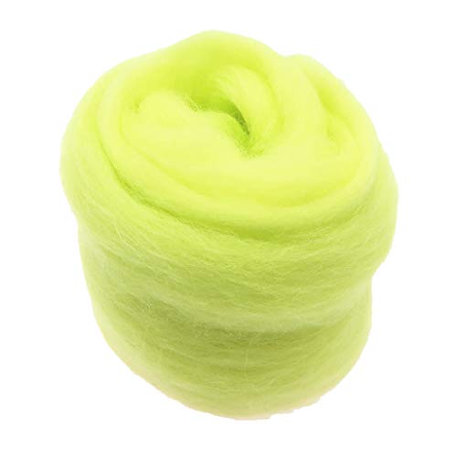 Paowsietiviity 10 g handgemachte Wolle Top Fiber Roving für Nadelfilzmaterialien gelb von Paowsietiviity