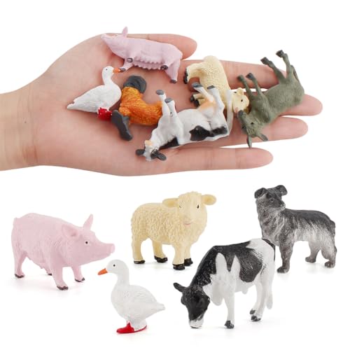 Paowsietiviity 12 Stück leichte Bauernhoftiermodelle wasserdichte Ente simulierte Tiere solide kleine Früherziehung Werkzeuge Home Ornament Geschenk Paowsietiviity 12 Stück leichte Bauernhoftiermodelle wasserdichte Ente simulierte Tiere solide kleine Früherziehung Werkzeuge Home Ornament Geschenk von Paowsietiviity