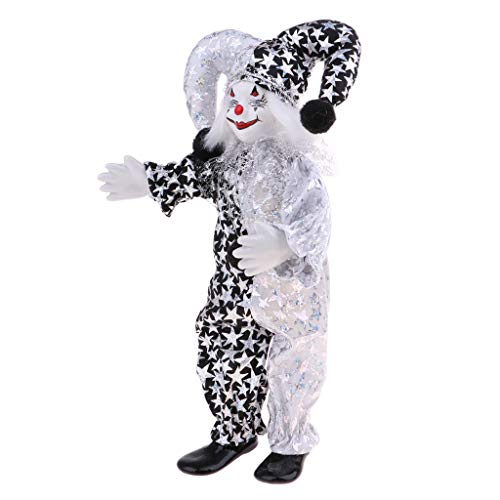 Paowsietiviity 23 cm lustige leuchtende Sternenkleidung Clownmann Puppe Halloween Ornamente Geschenke von Paowsietiviity