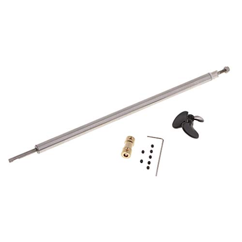 Paowsietiviity 3 mm RC Schiffsantriebswelle + Motorkupplung + Propeller + Hülse + Dichtung Set 4 mm Schaft Paowsietiviity 3 mm RC Schiffsantriebswelle + Motorkupplung + Propeller + Hülse + Dichtung Set 4 mm Schaft von Paowsietiviity