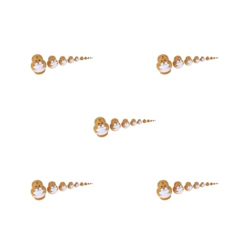 Paowsietiviity 5 Set 10 Stück handbemalte hölzerne russische Nesting-Puppen Babuschka Mini Tiger Geschenk, 10-lagiger Tiger von Paowsietiviity